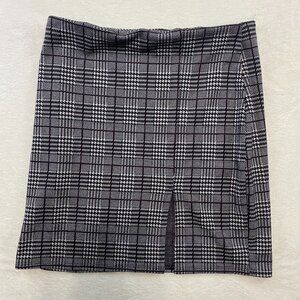 Eclipse Houndstooth Plaid Skirt Size Medium